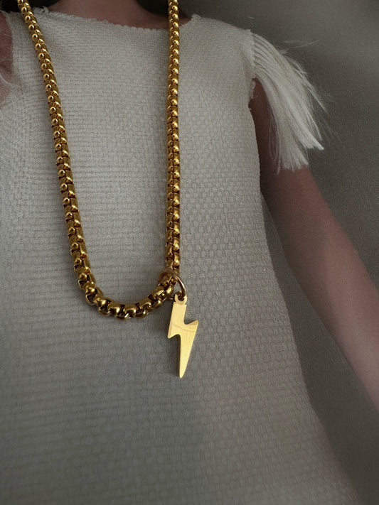 Lightening Bolt Long Necklace