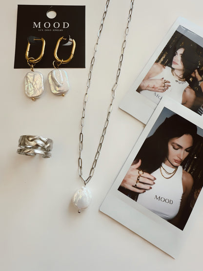 Lena Silver Pearl Drop