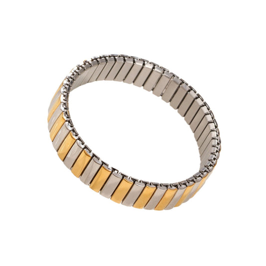 Gold + Silver Stripes Bracelet