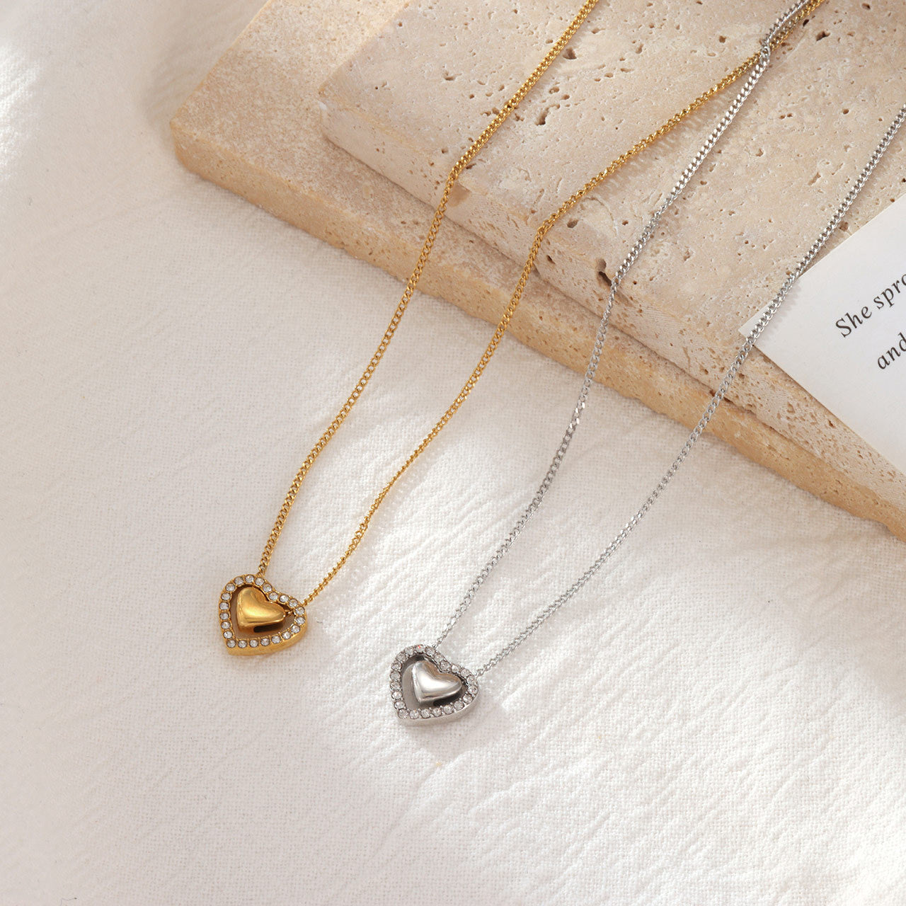 Evie Dainty Heart Necklace