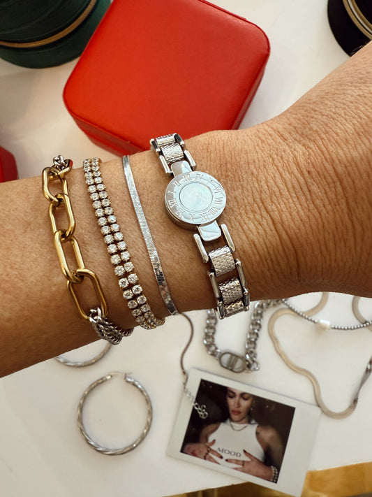 Silver Sliver Icon Bracelet