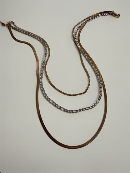 Mixed Aura Necklace Stack