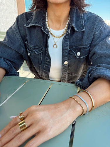 Silver Sliver Icon Bracelet