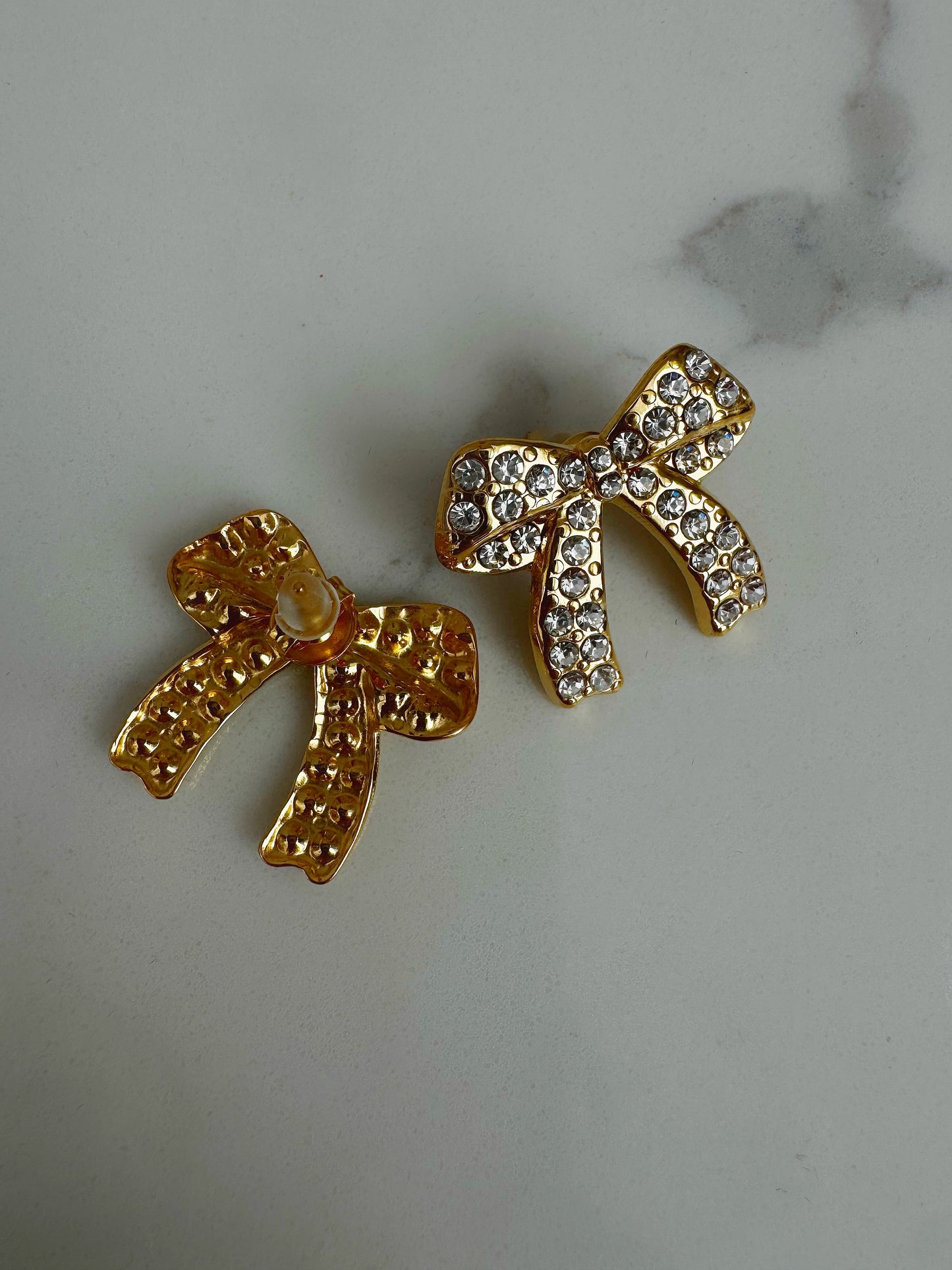 Diamond Bow Earrings