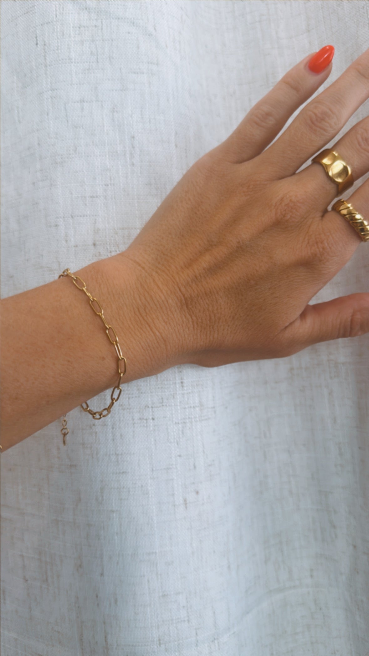 Dainty Paper Clip Bracelet