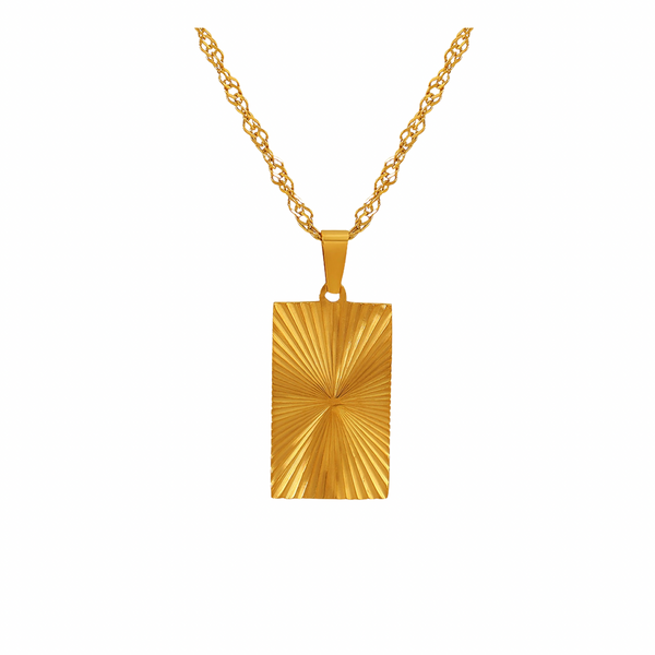 Golden Ray Pendant Necklace