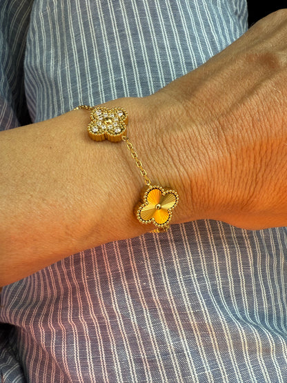 Diamond Clover Bracelet
