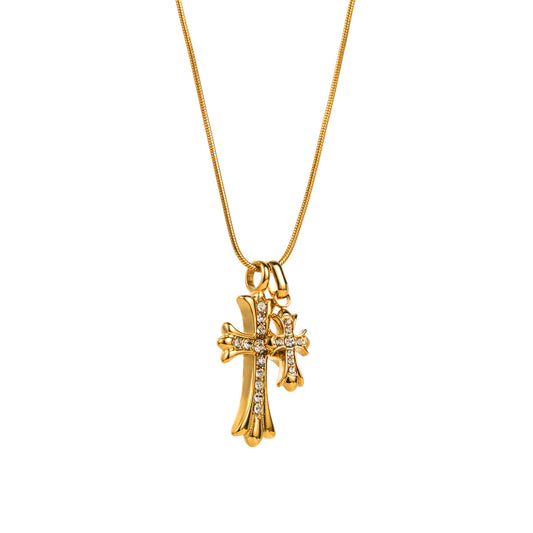 Charmed Cross Necklace