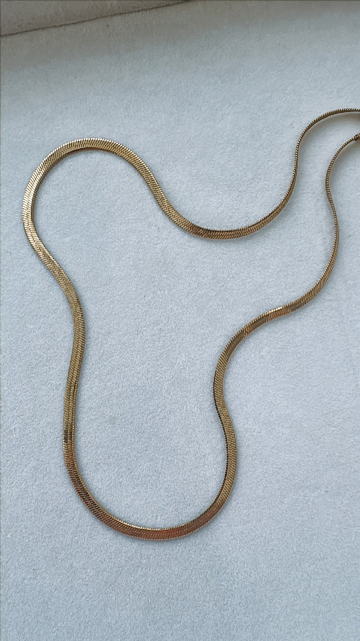 Dainty Gold Herringbone Chain