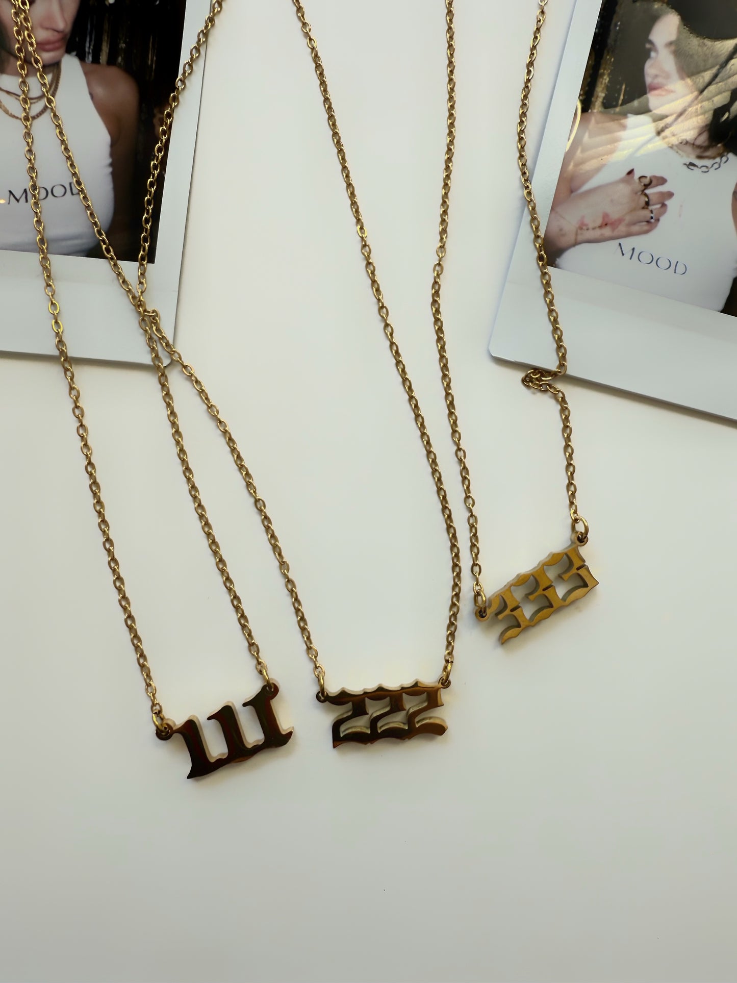 Angel Number Necklace – 18k Gold Plated, Waterproof, Tarnish-Free, Hypoallergenic Jewelry