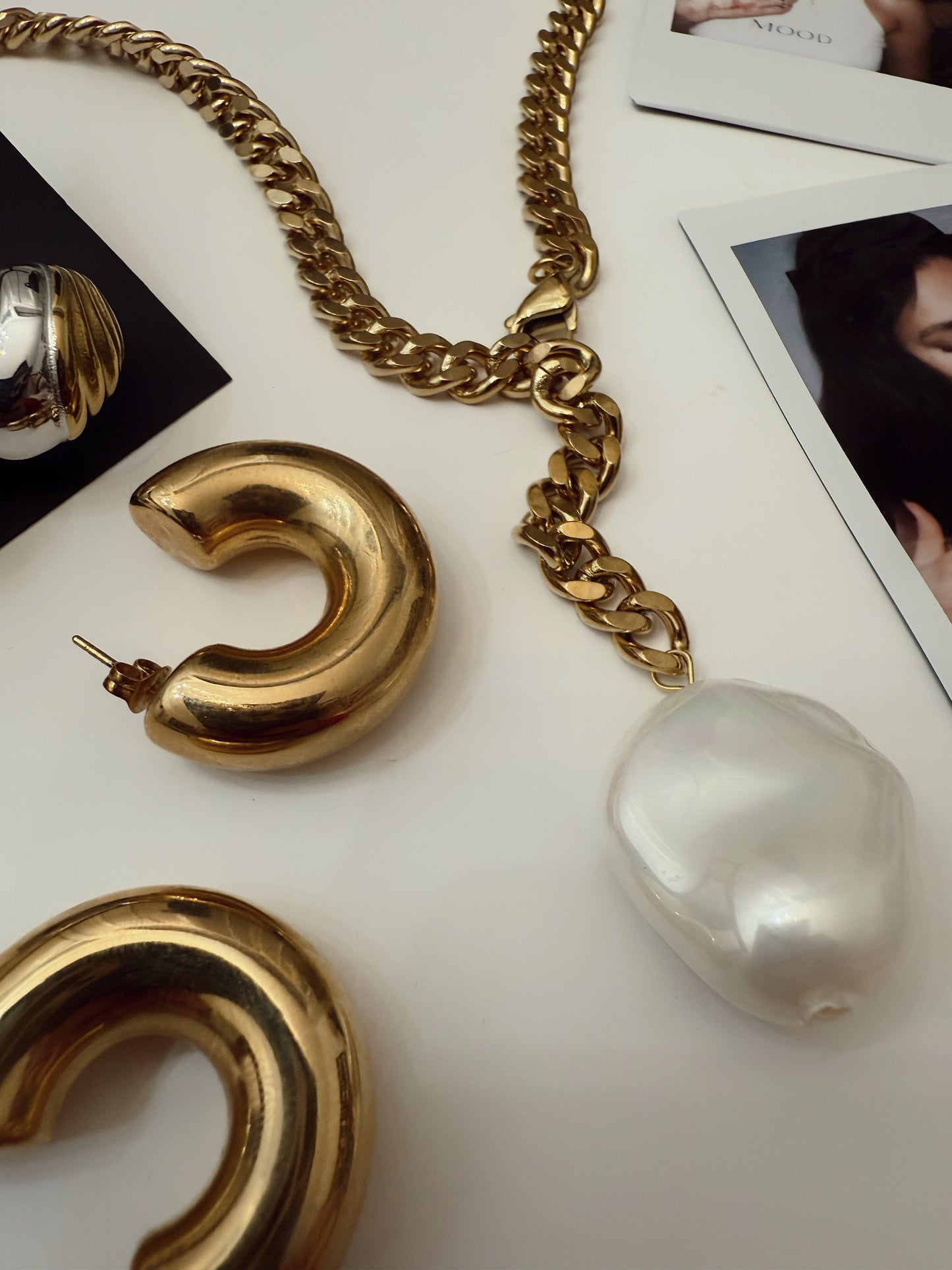 Adjustable Chain Pearl Necklace