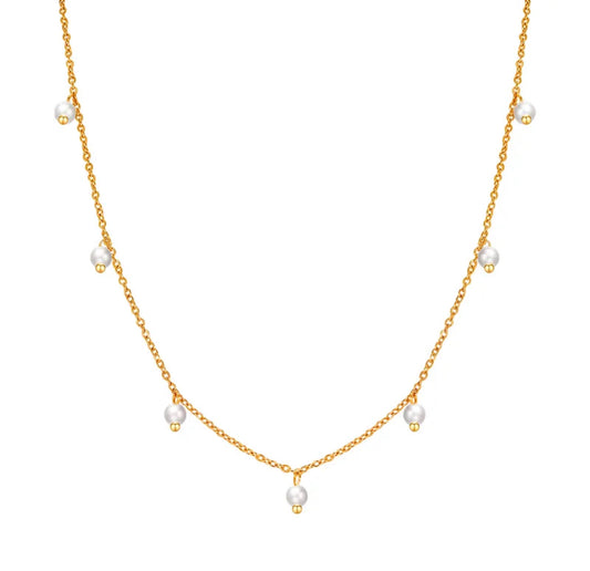 Elodie Dainty Pearls Necklace