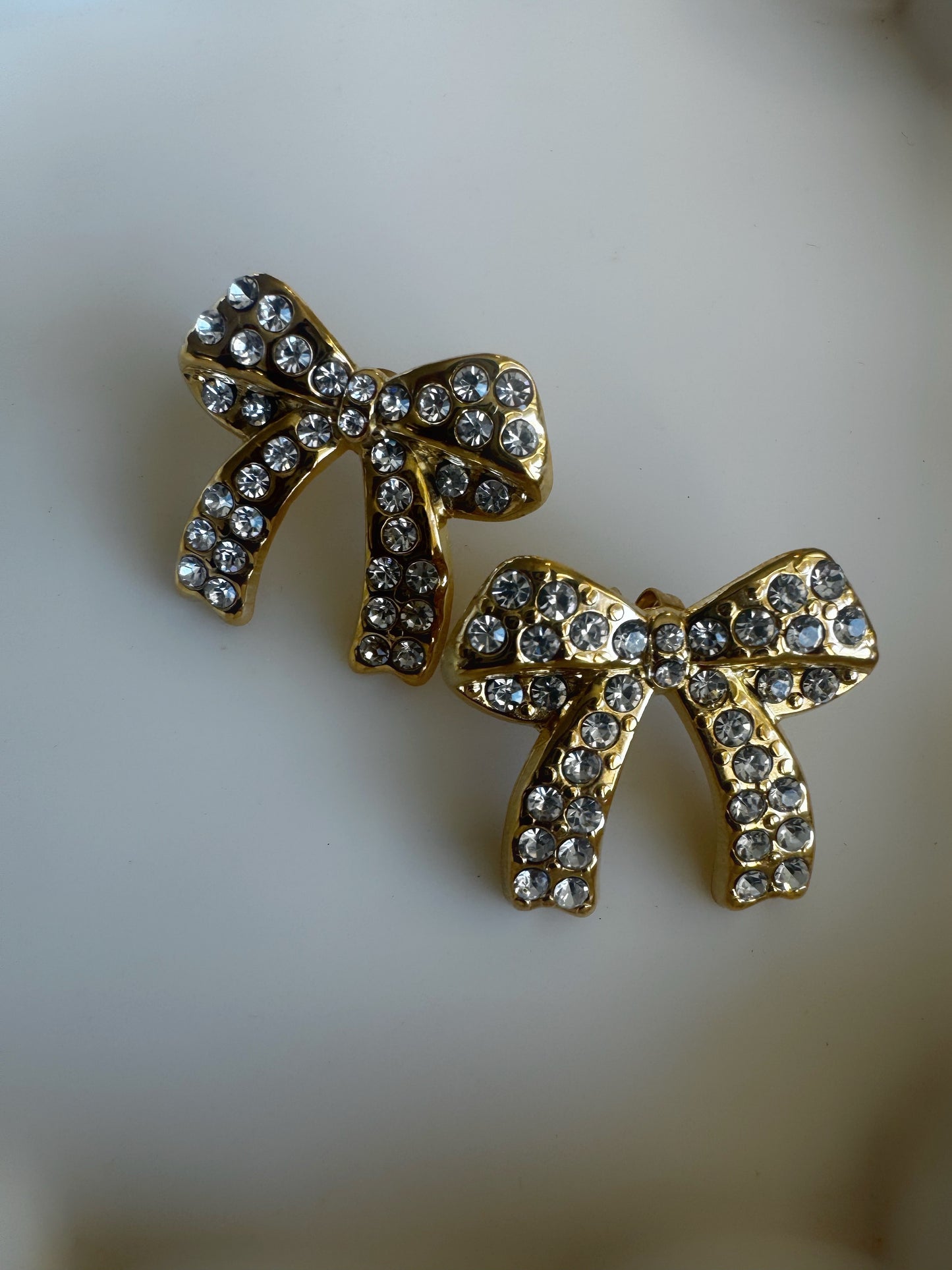 Diamond Bow Earrings