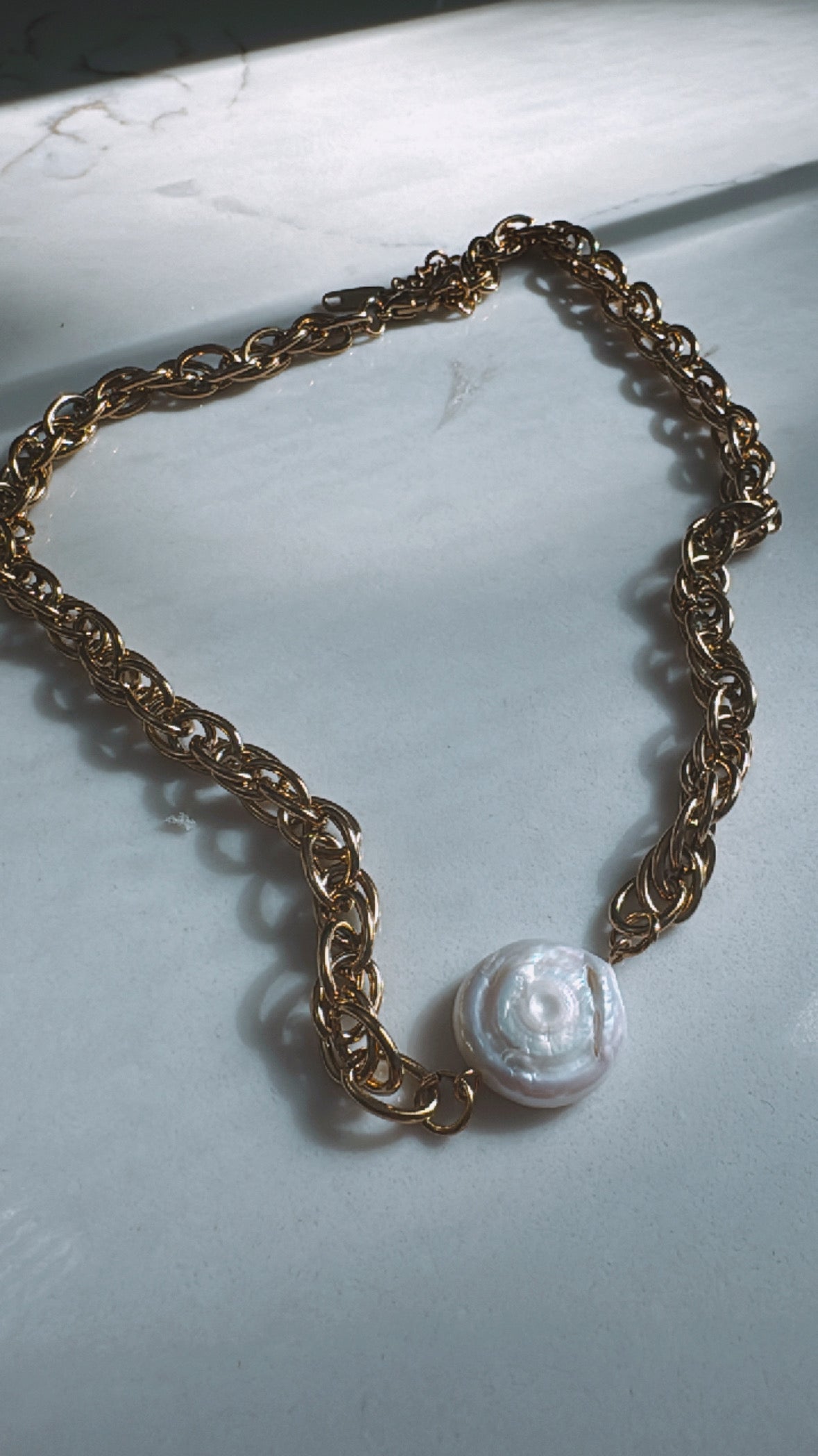 Chunky Pearl Drop Necklace