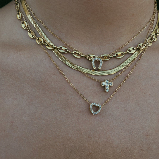 Dainty Diamond Heart Necklace