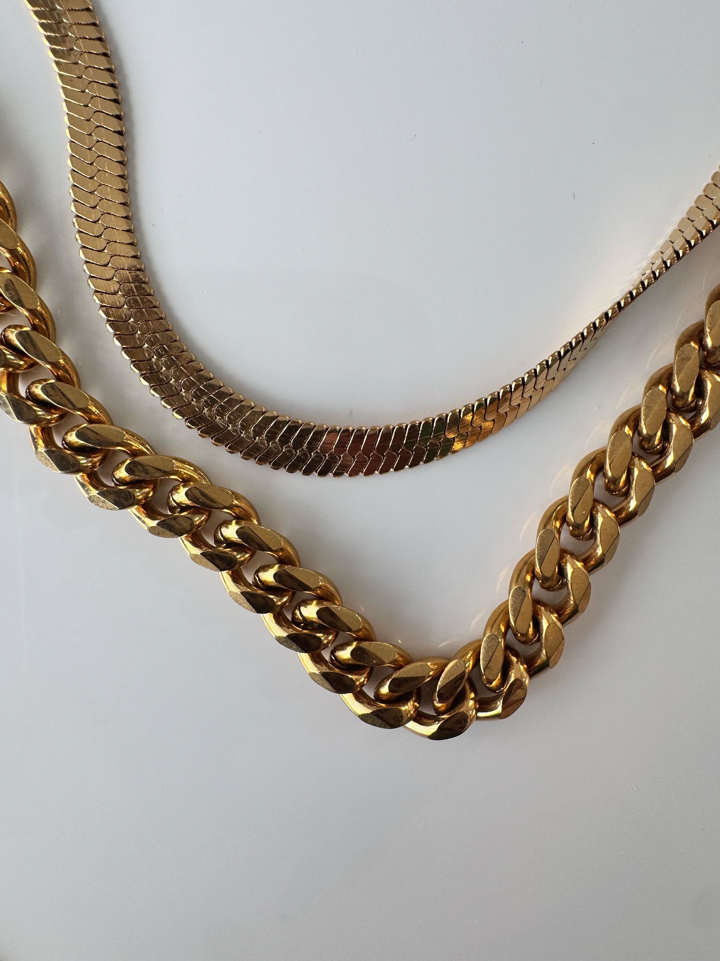 Bold Gold Herringbone Chain