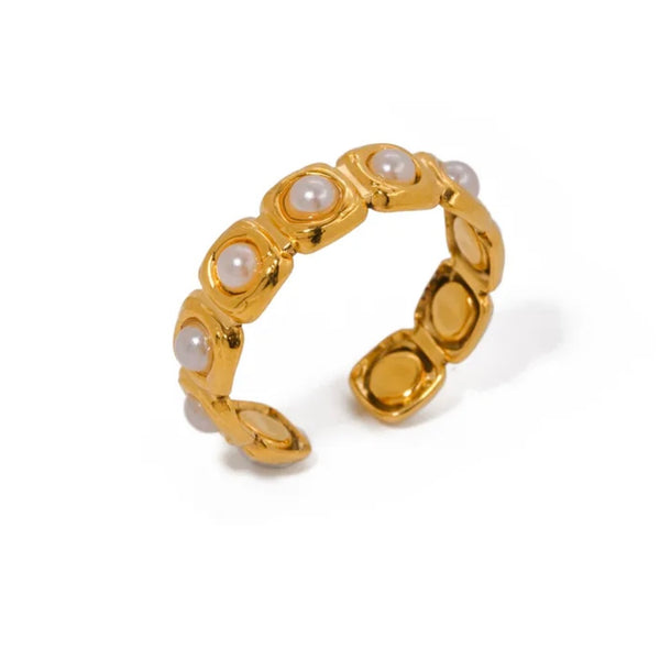 Rich Girl Pearl Adjustable Ring