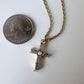 Crystal Peal Cross Necklace