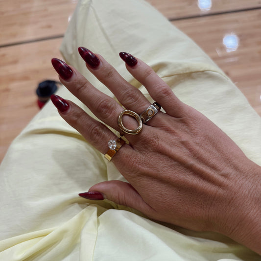 Mixed Halo Ring