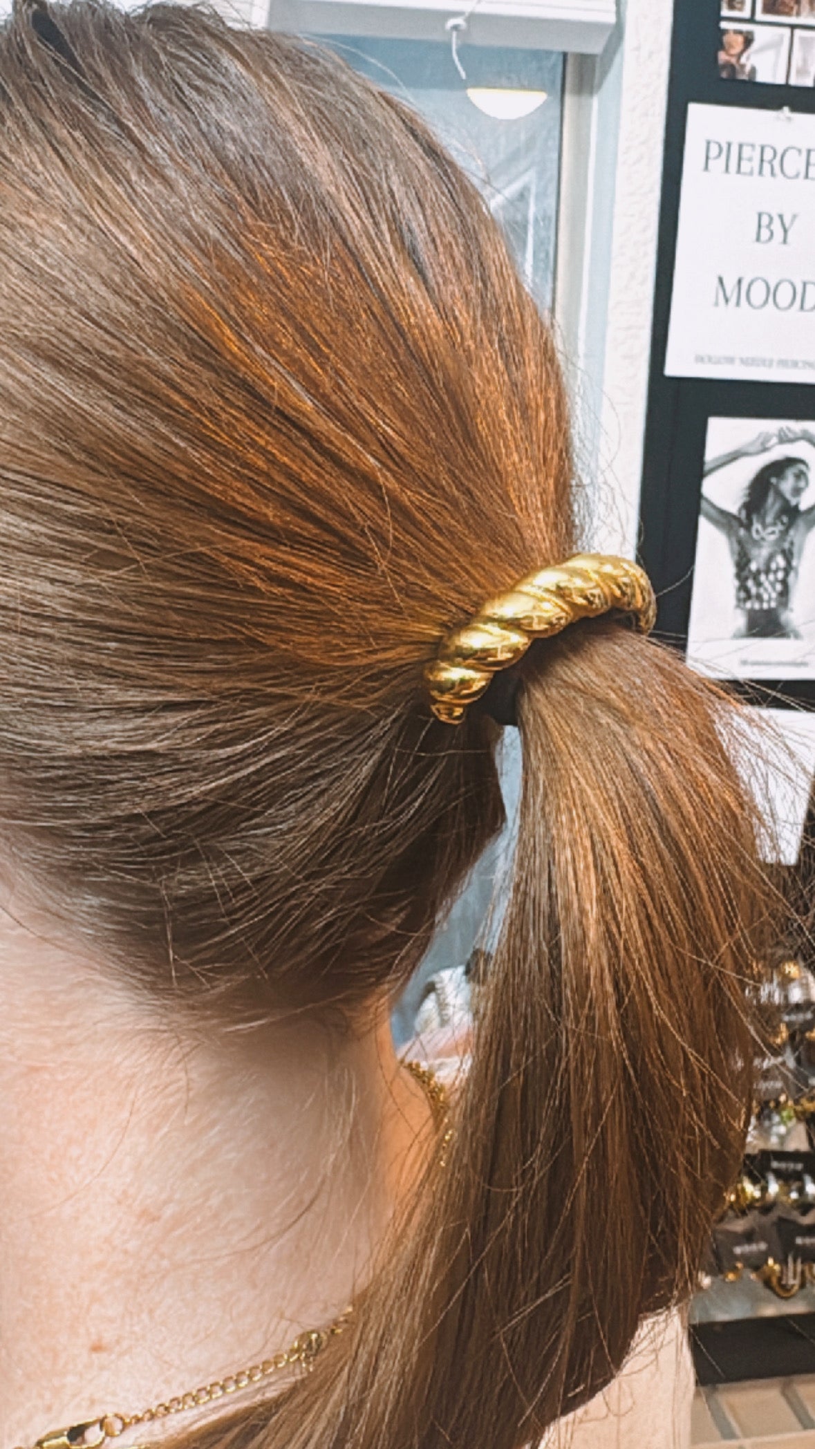 Gold French Twist Hair Tie