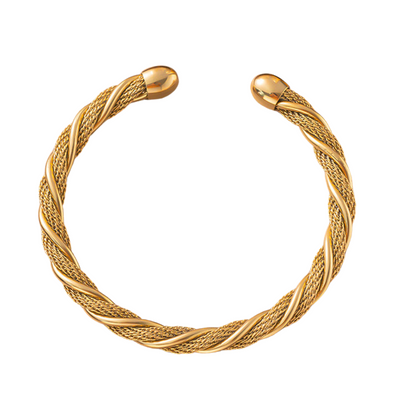 Threaded Gold Arm Cuff