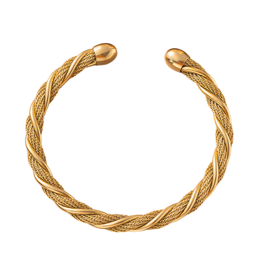 Threaded Gold Arm Cuff