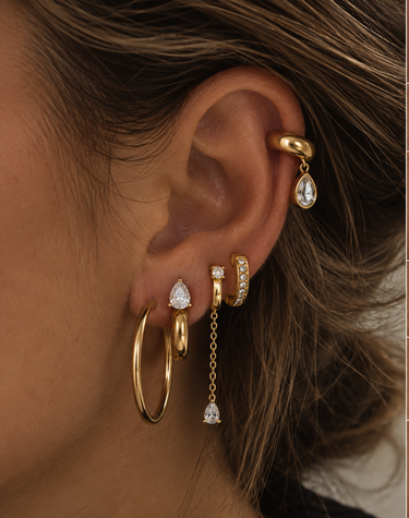 Fall Uniform Earring Set (5 Pairs + Cuff)