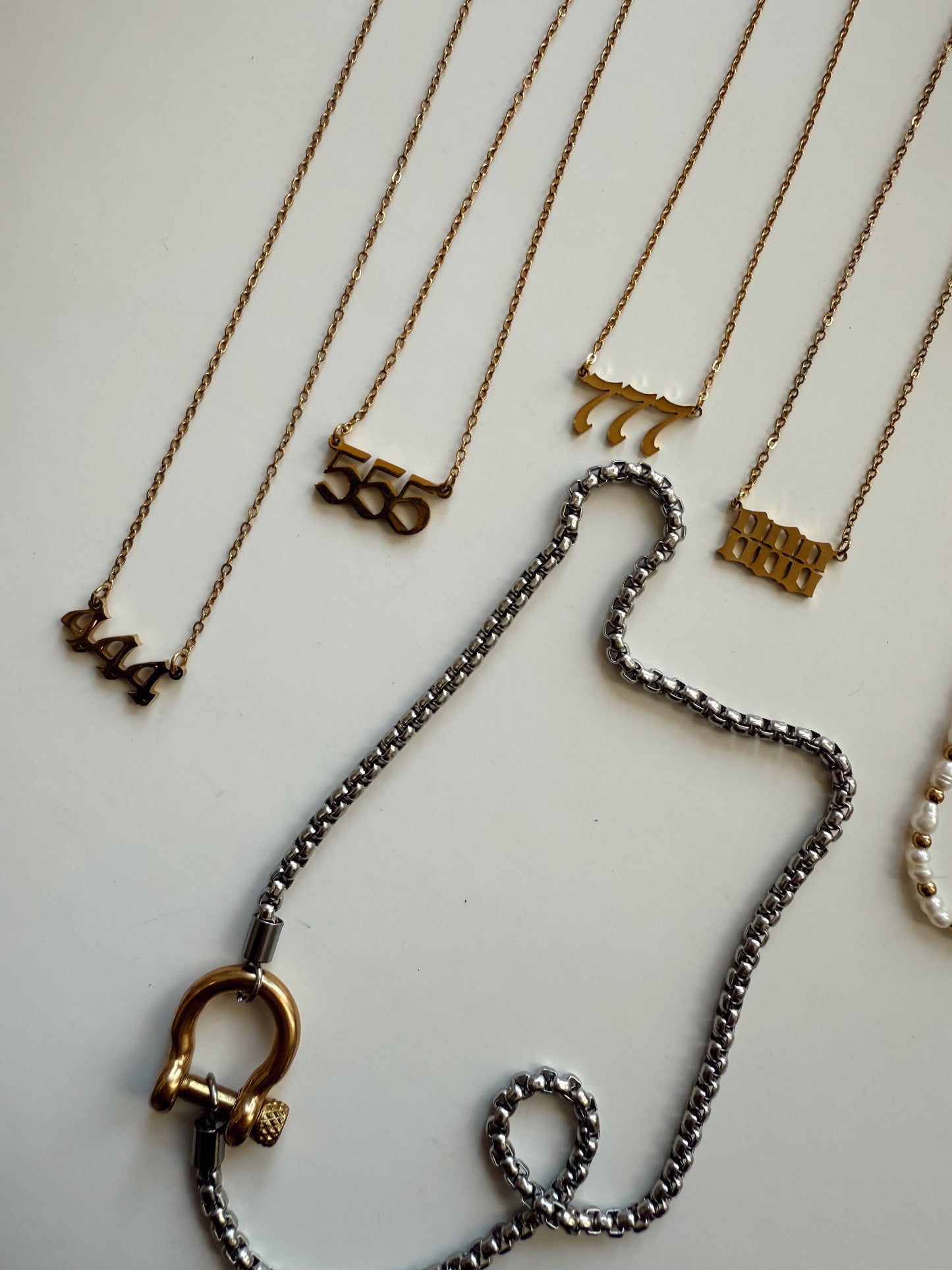 Angel Number Necklace – 18k Gold Plated, Waterproof, Tarnish-Free, Hypoallergenic Jewelry