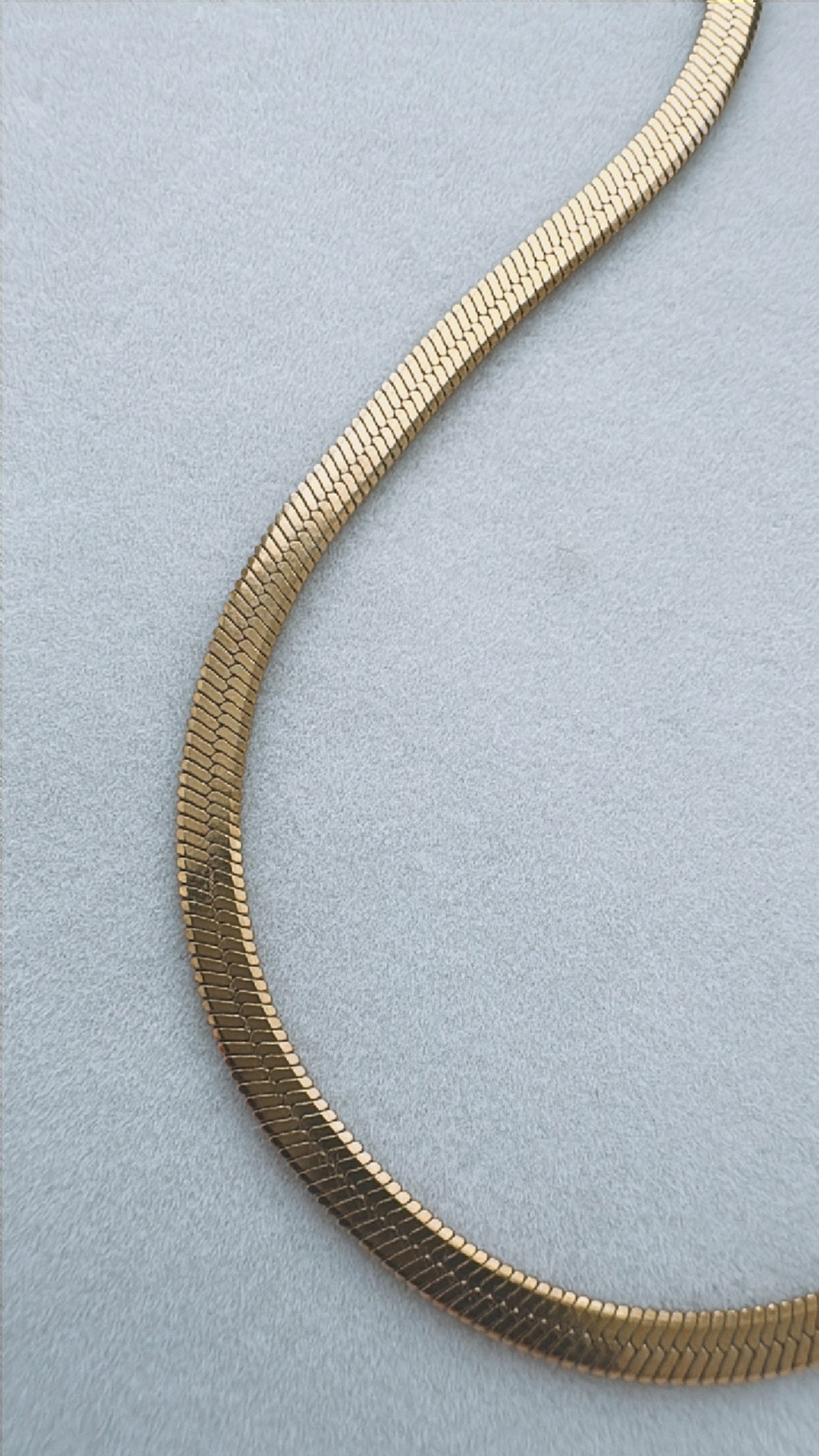 Dainty Gold Herringbone Chain