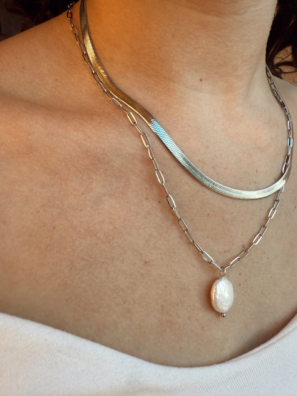 Lena Silver Pearl Drop