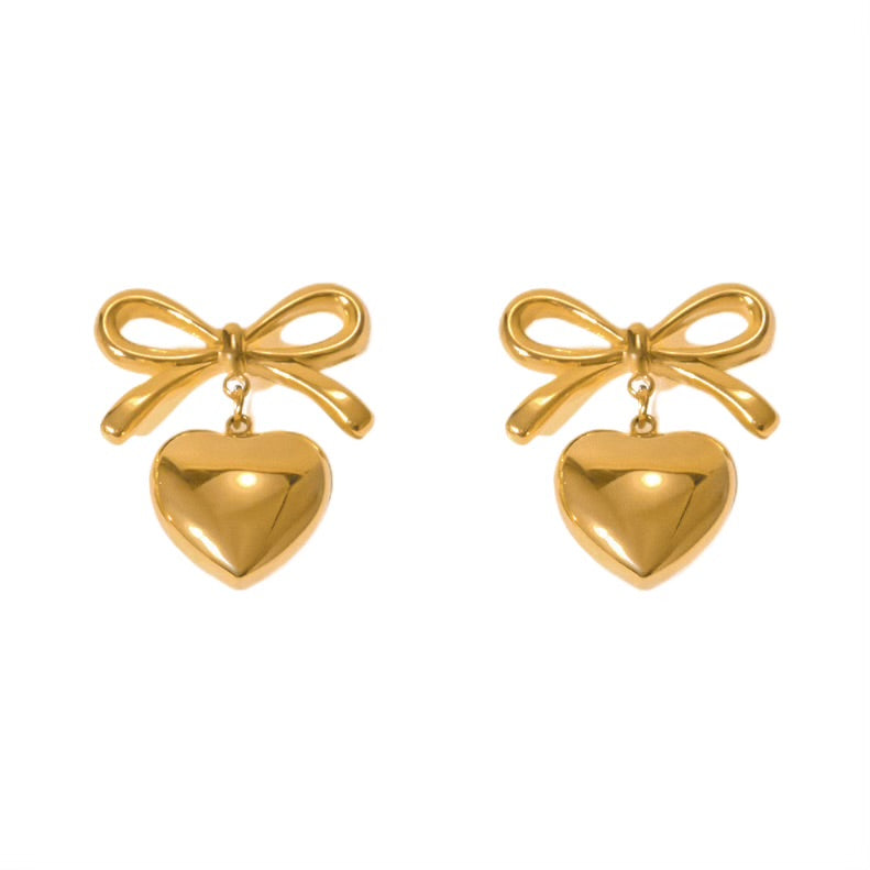 Bows + Hearts Earrings