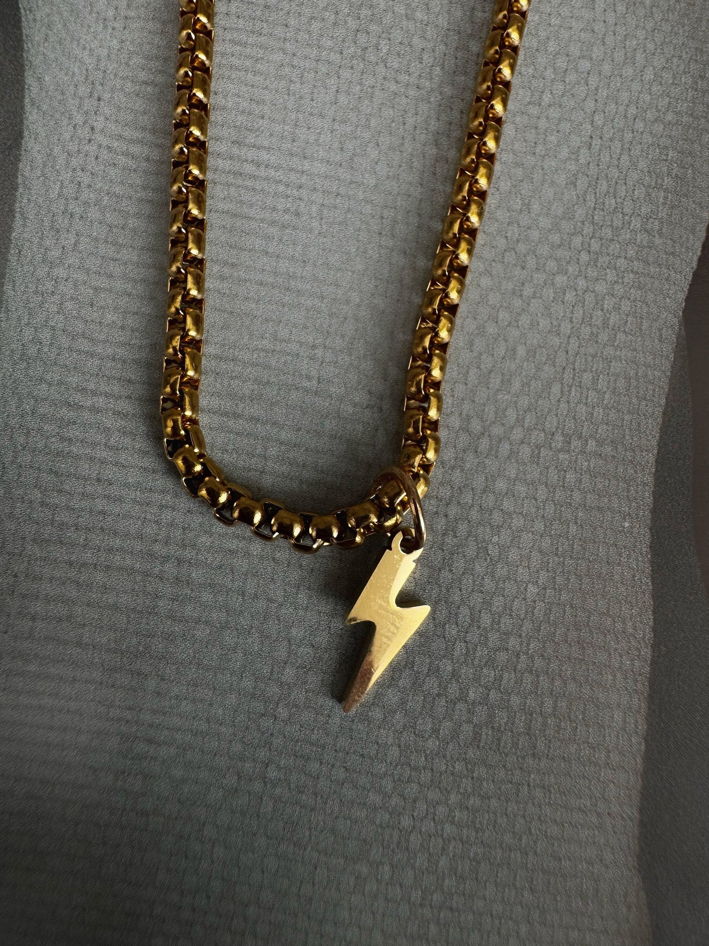 Lightening Bolt Long Necklace