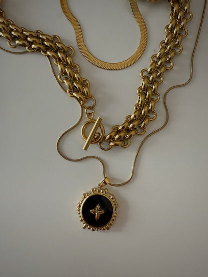 Noir Cross Necklace