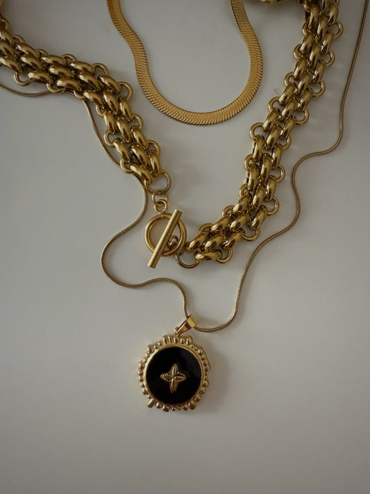 Noir Cross Necklace