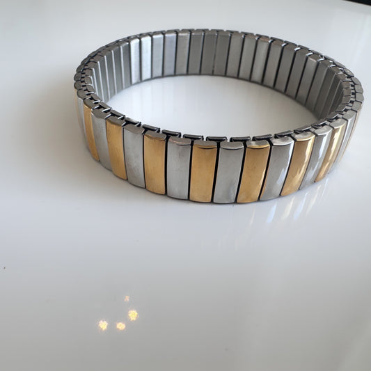 Gold + Silver Stripes Bracelet