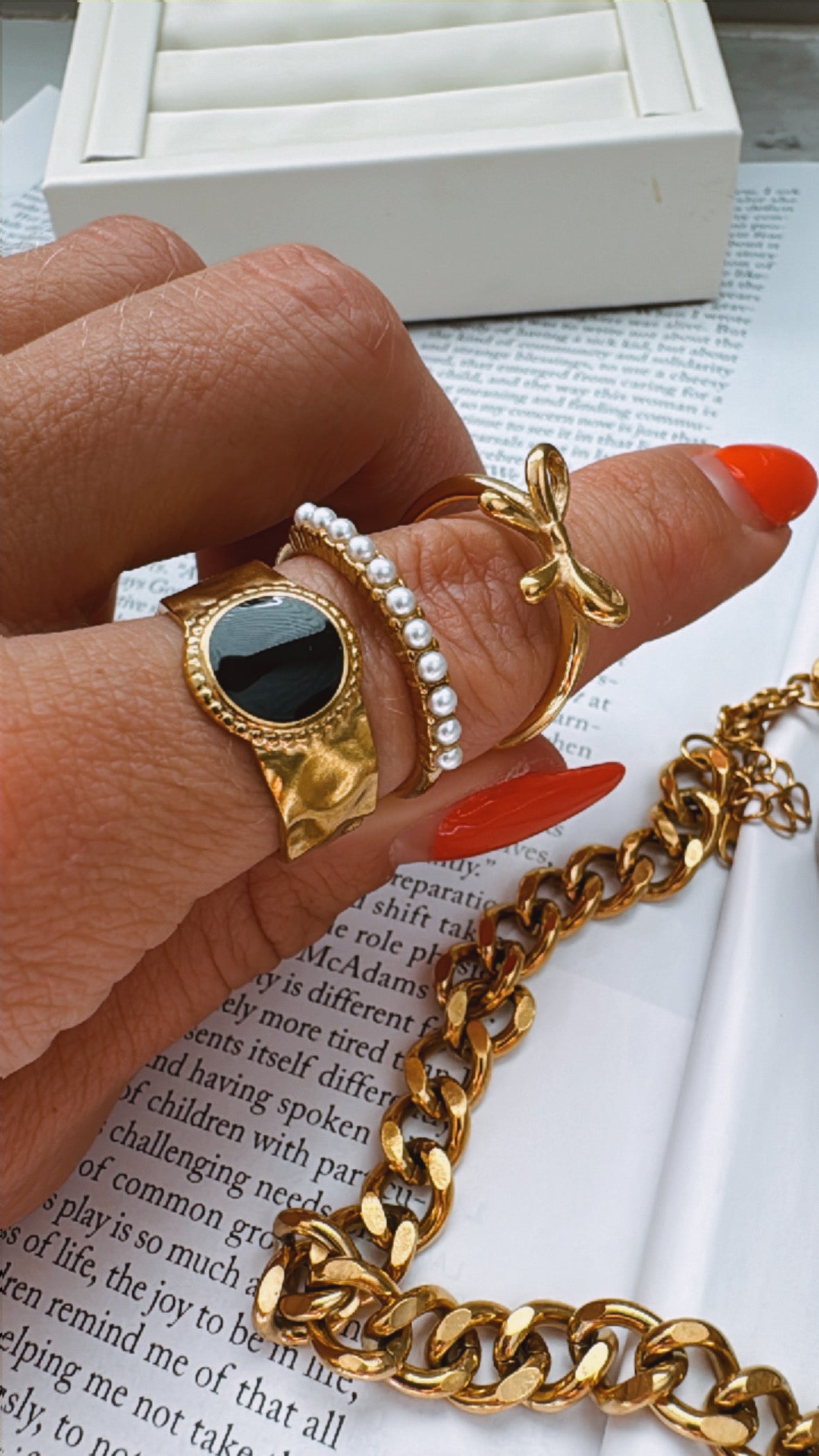 Pearly Stacker Ring