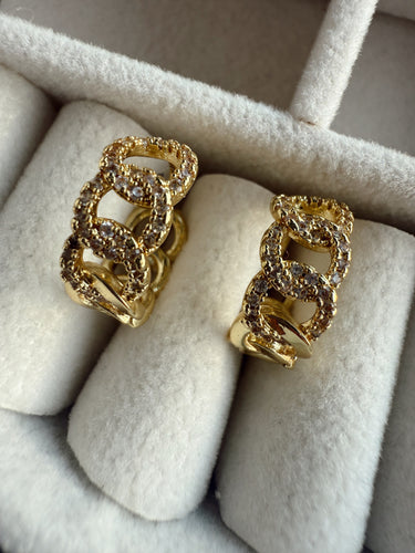 Diamond Link Hoops