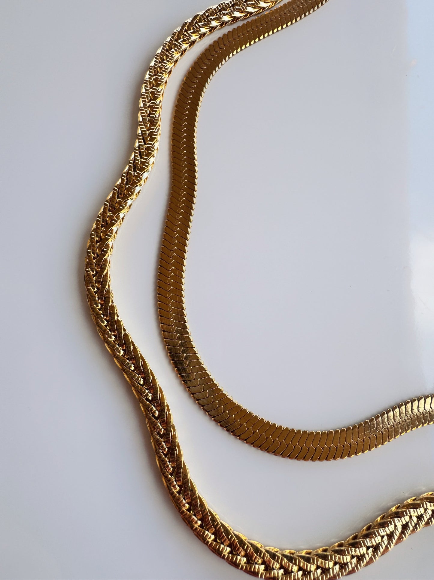 Bold Gold Herringbone Chain