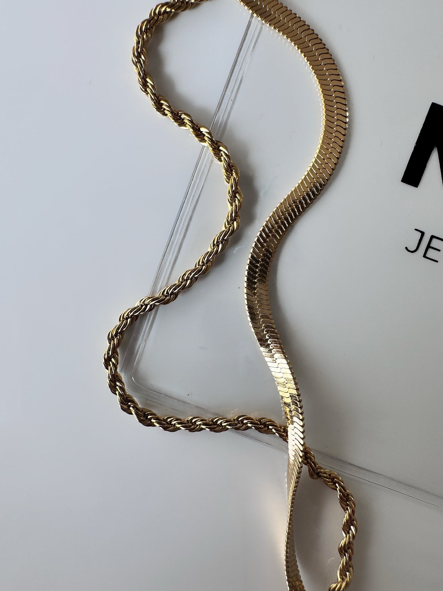 Pre-Stacked Henry Rope + Snake Chain Necklace