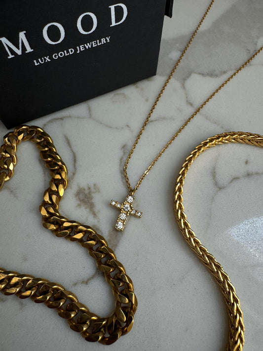 Baby Cross Diamond Necklace