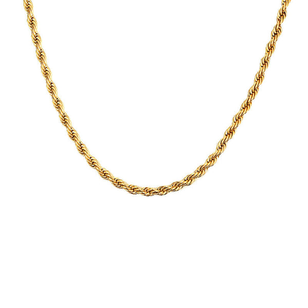 18K Gold Dainty Henry Rope Stacker Necklace
