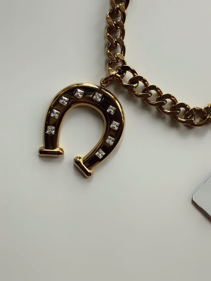 The Black Horse Shoe Necklace