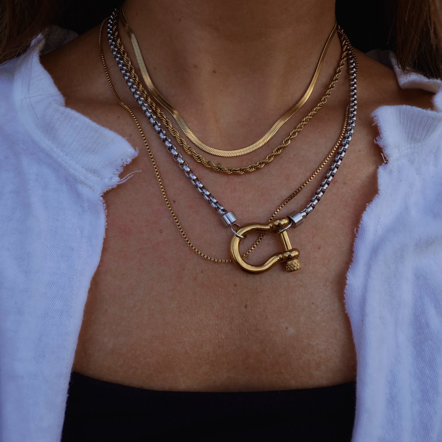 18K Gold Dainty Henry Rope Stacker Necklace