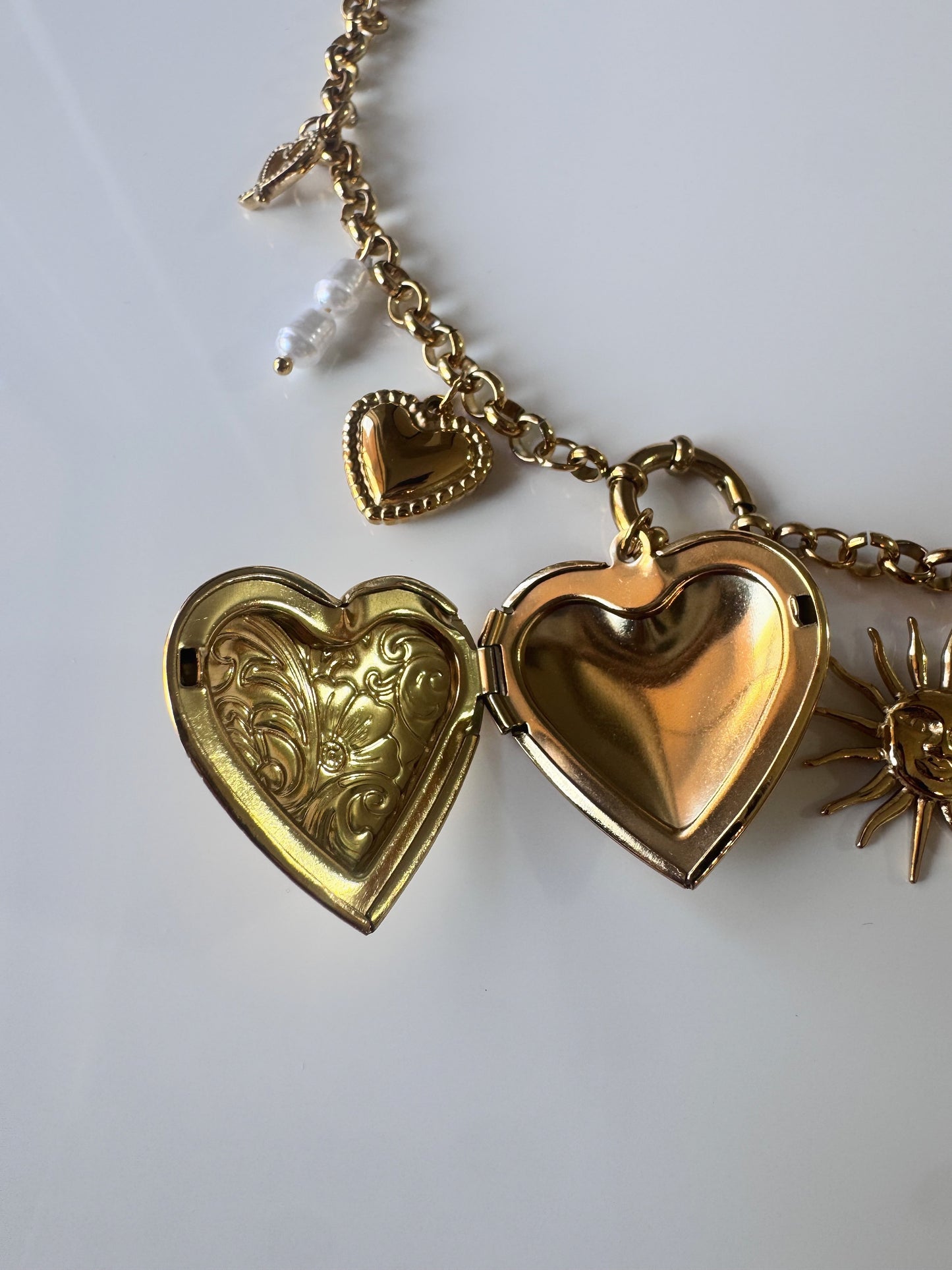 Love Letters Charm Locket Necklace