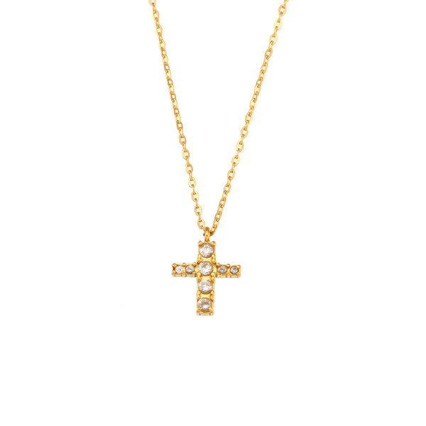 Baby Cross Diamond Necklace