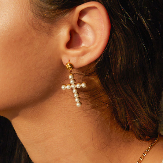 Cross the Line Earrings