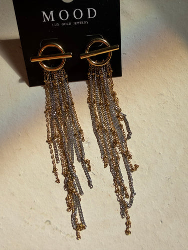 Valerie Mixed Metal Fringe Earrings