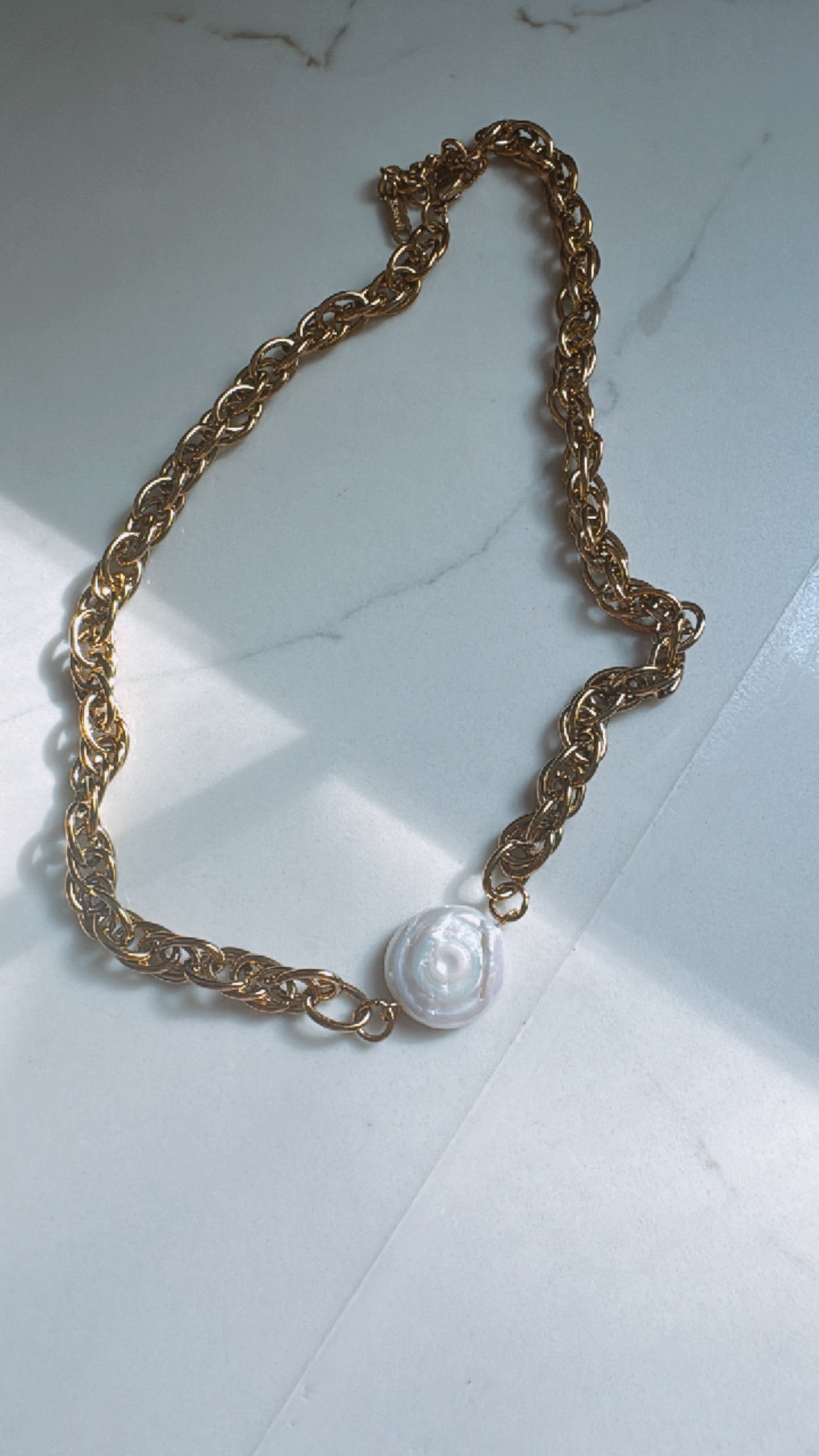 Chunky Pearl Drop Necklace