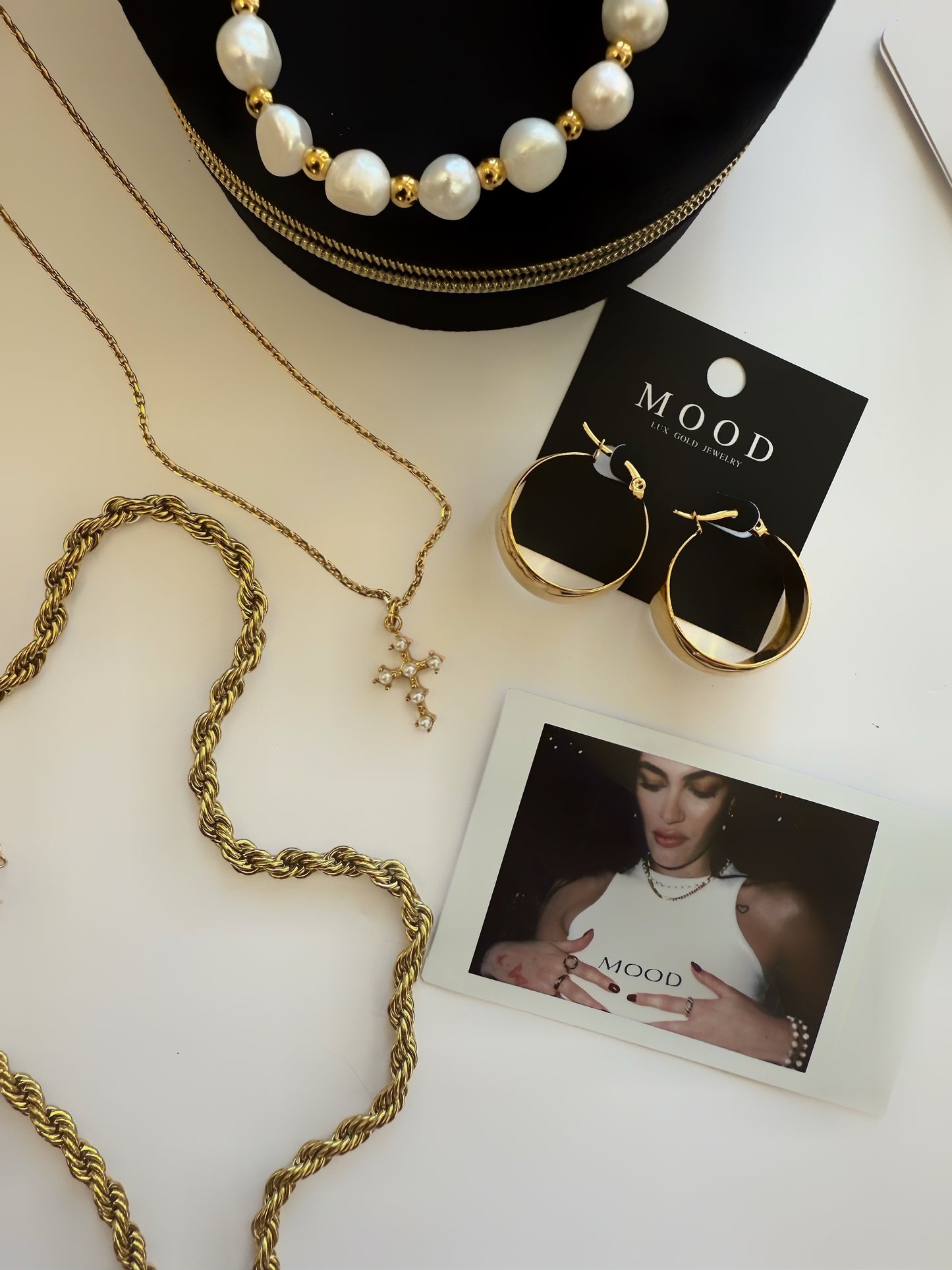 Vienna Pearl Cross Necklace