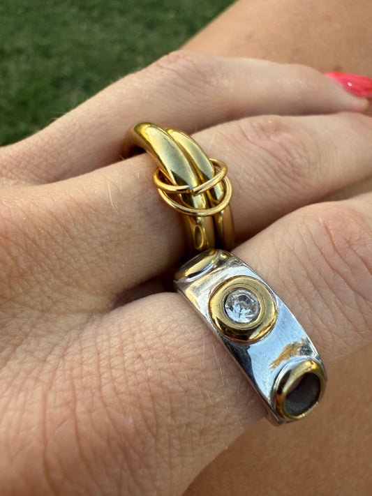 Mixed Halo Ring